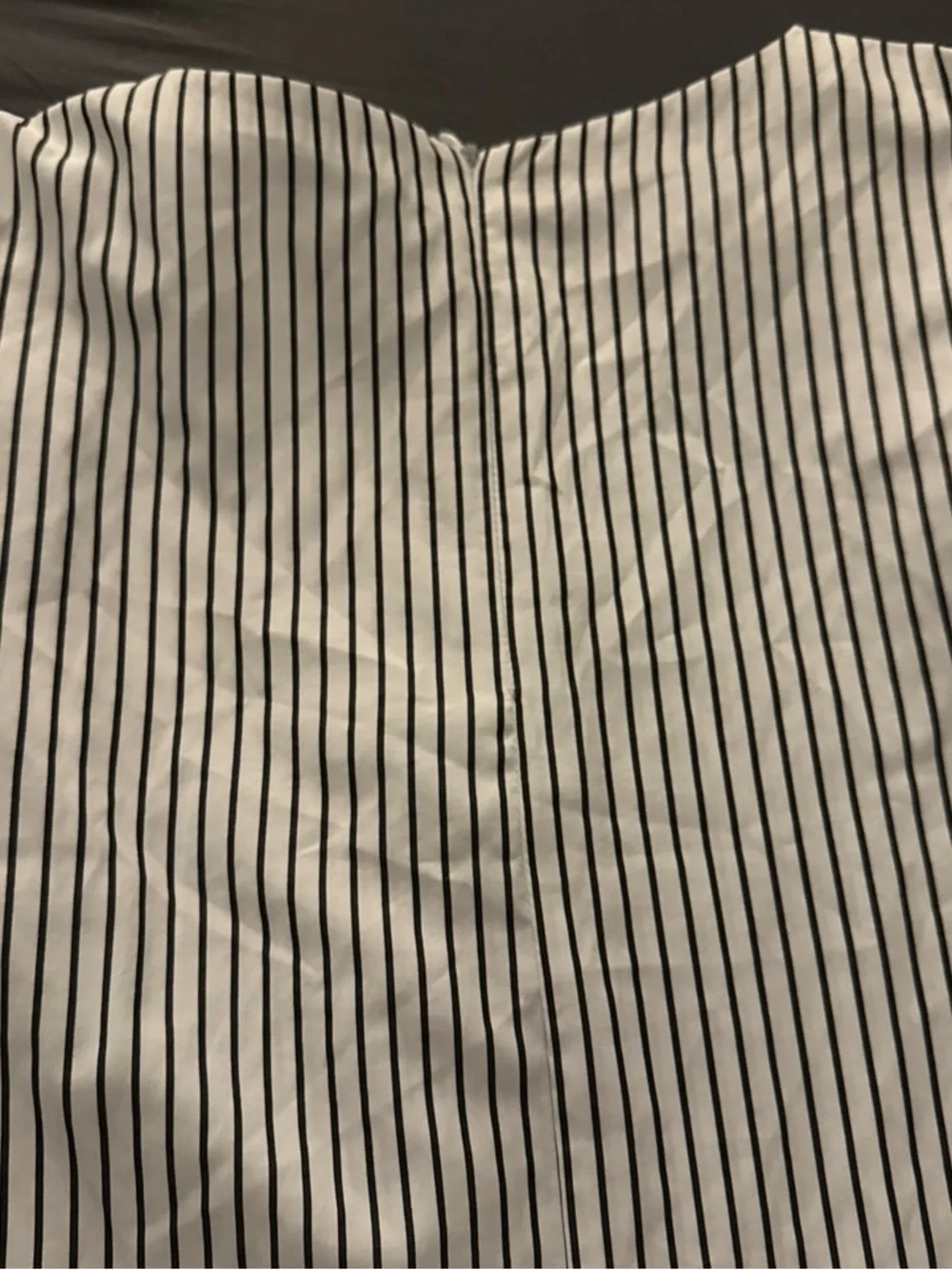 Maeve White Blouse XS Black Pinstripe Puff Sleeves Summer Nautical Anthropologie